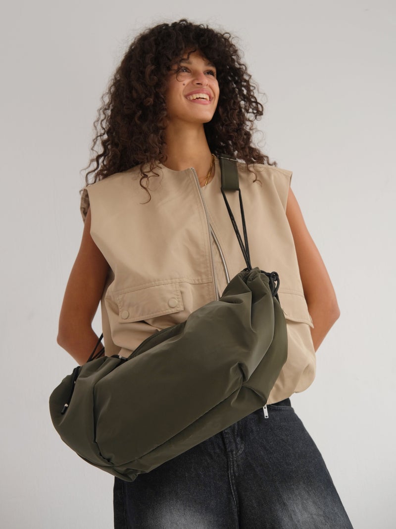 Zuri Large string bag - Olive - Image 1
